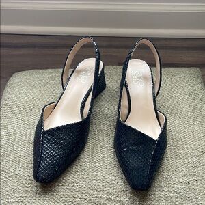 Franco Sarto Black Slingback Women's Shoes